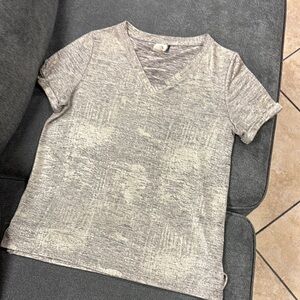 Casual Heather Gray V-Neck Tee